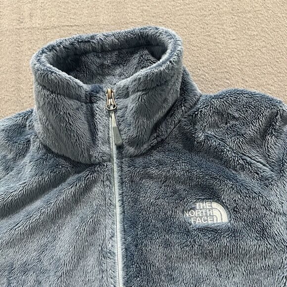 The North Face Jacket Womens Small Blue Full Zip Osito Furry Mock Neck Fleece - Picture 3 of 10